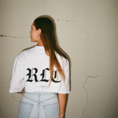 "RLC" White Crop - Lifestyle Cotton Tee